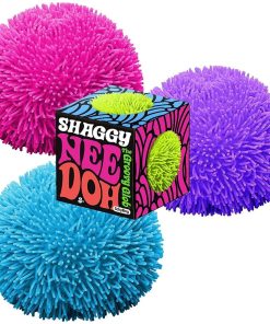 NeeDoh Shaggy Ball ?C Neon Squishy ?C 3 Pack